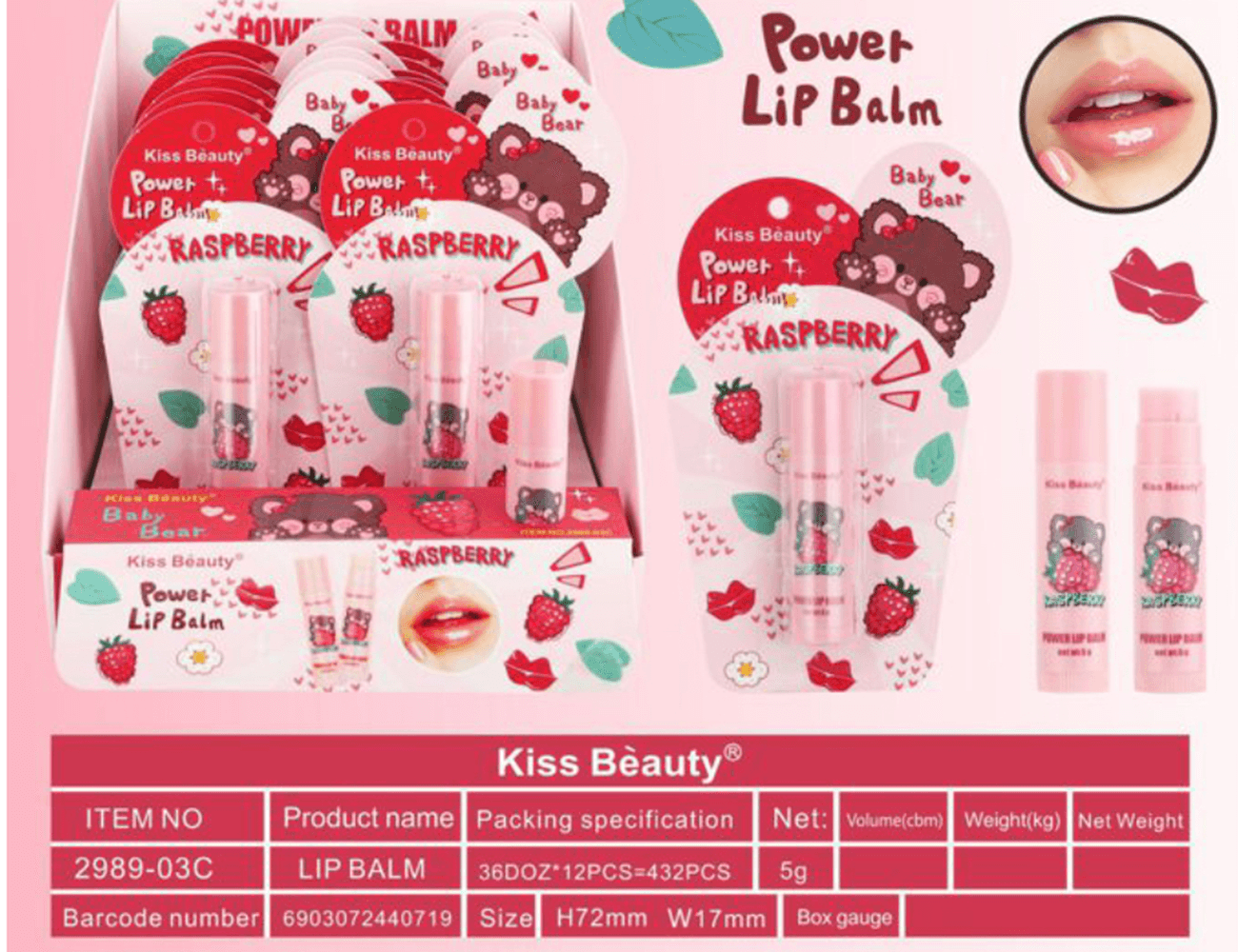Power Lip Balm Frambuesa